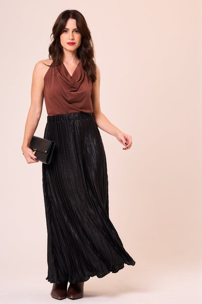 Saia Plissada Midi Elegance