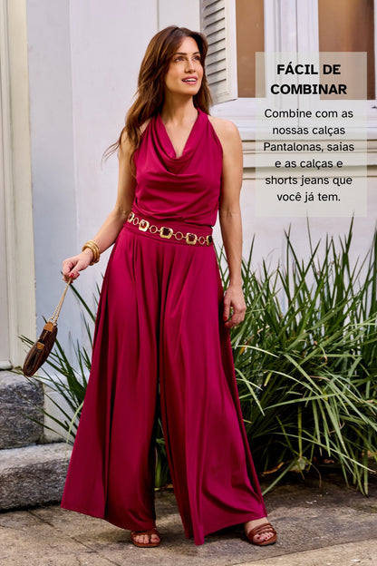 Blusa Feminina Elegante Decote em V Eva