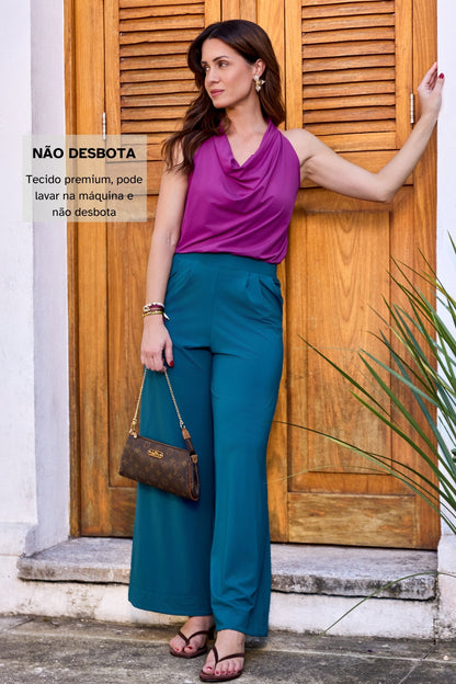 Blusa Feminina Elegante Decote em V Eva