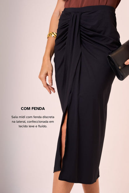 Saia com Nó e Fenda Fluity • Naomi
