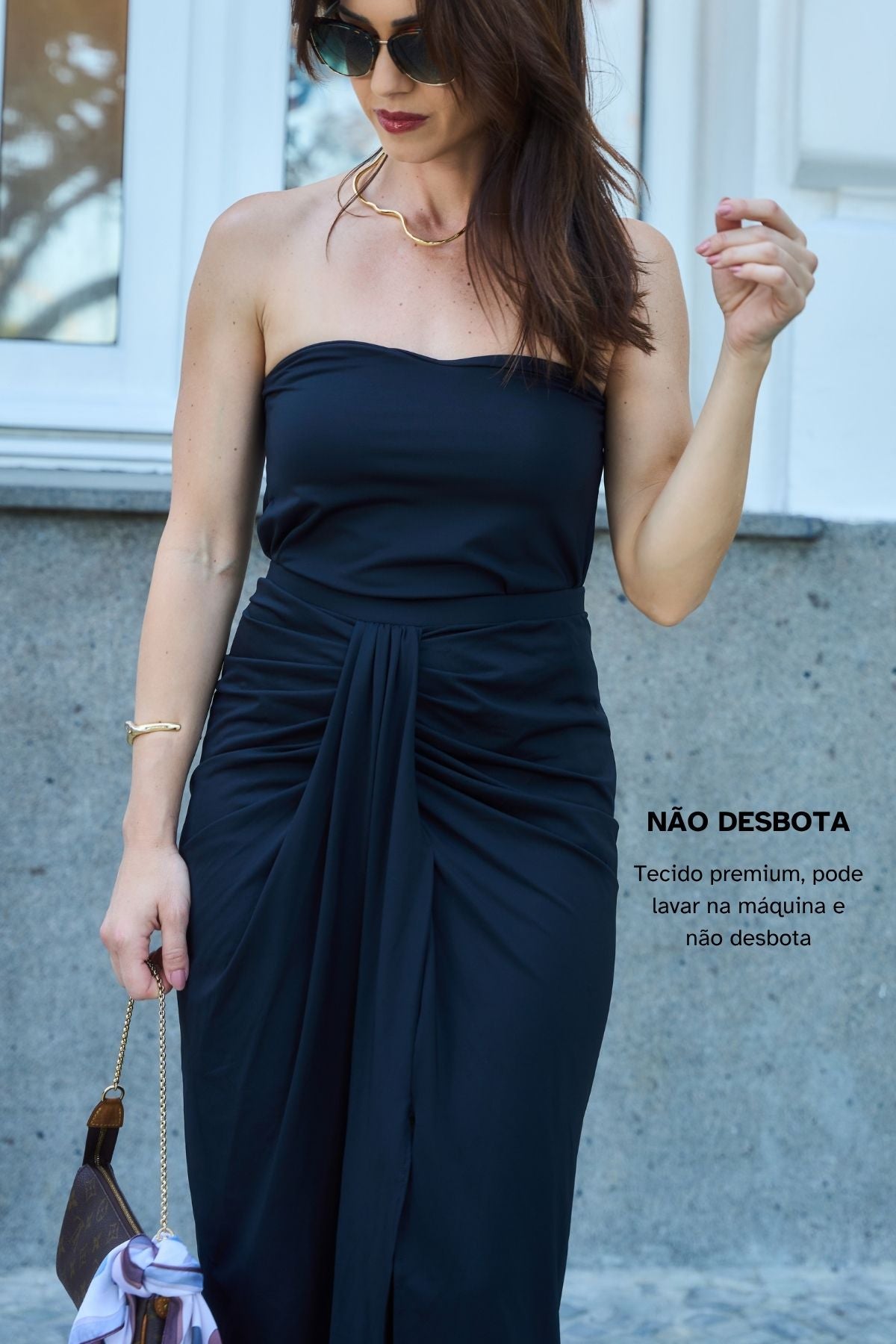 Saia com Nó e Fenda Fluity • Naomi