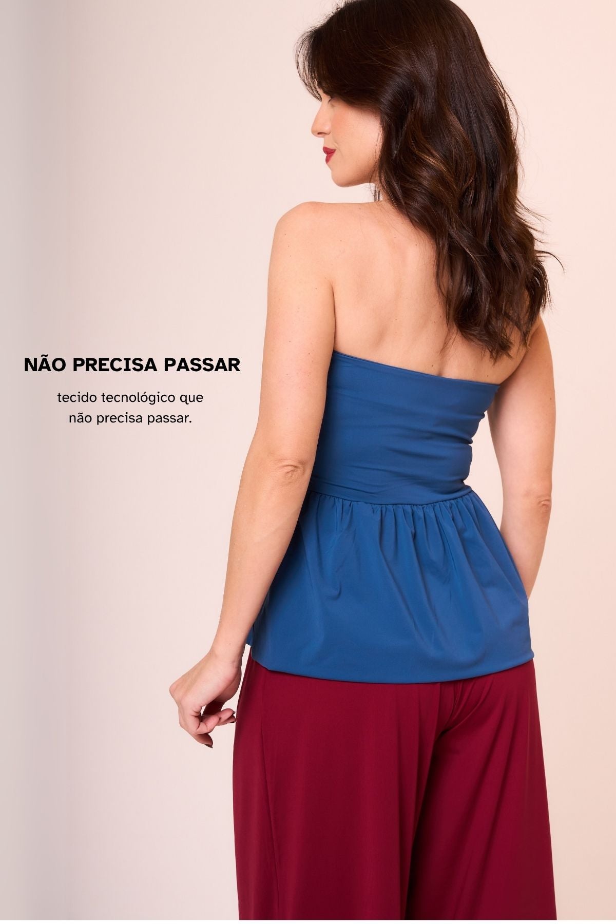 Blusa Tomara Que Caia Peplum Alfaiataria Inteligente