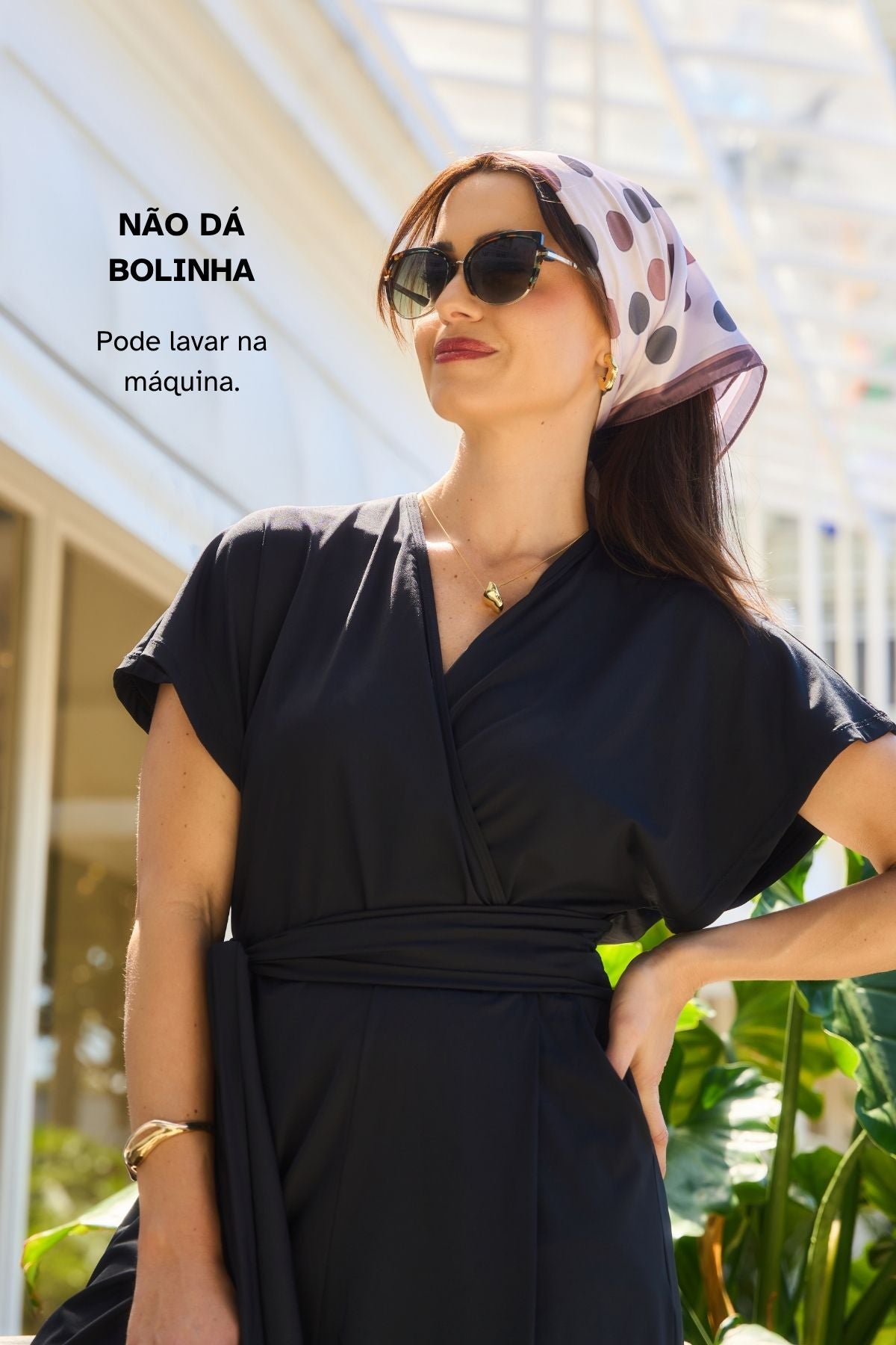 Macacão Elegante Decote V Com Bolsos Disfarça Barriguinha Fluity